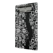 Retro zwarte en witte vierkantjes mini klembord (Angled2)