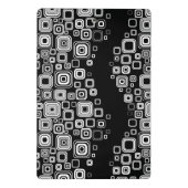 Retro zwarte en witte vierkantjes mini klembord (Achterkant)