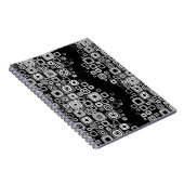 Retro zwarte en witte vierkantjes notitieboek (Rechterzijde)