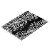 Retro zwarte en witte vierkantjes notitieboek (Linkerzijde)