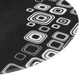 Retro zwarte en witte vierkantjes snijplank (Hoek)