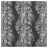 Retro zwarte en witte vierkantjes stof (Swatch)