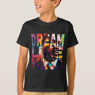 Retro zwarte geschiedenis harten dromen als Martin T-shirt