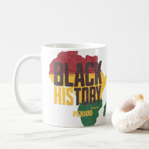 Retro Zwarte Geschiedenis Periode Pan-Afrikaanse D Koffiemok