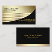 Retro Zwarte Gouden Financiële Beroeps van het Visitekaartje (Voorkant / Achterkant)