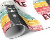 Retro Zwarte Kat Ew Mensen Cadeaupapier (Rol Hoek)