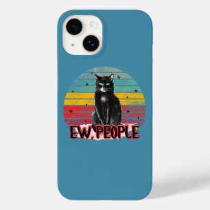 Retro  Zwarte Kat Ew Mensen Case-Mate iPhone 14 Hoesje