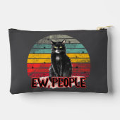 Retro Zwarte Kat Ew Mensen Etui (Achterkant)