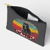 Retro Zwarte Kat Ew Mensen Etui (Open)