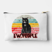 Retro  Zwarte Kat Ew Mensen Etui (Achterkant)