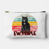Retro Zwarte Kat Ew Mensen Etui (Voorkant)