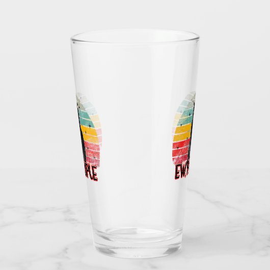 Retro Zwarte Kat Ew Mensen Glas (Rechts)