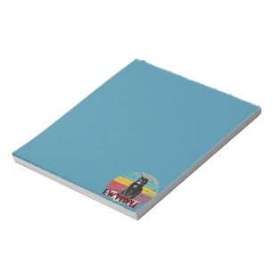 Retro  Zwarte Kat Ew Mensen Notitieblok