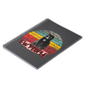 Retro  Zwarte Kat Ew Mensen Notitieboek (Linkerzijde)