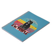 Retro Zwarte Kat Ew Mensen Notitieboek (Linkerzijde)