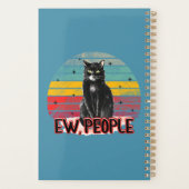 Retro  Zwarte Kat Ew Mensen Planner (Achterkant)