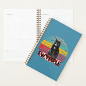 Retro  Zwarte Kat Ew Mensen Planner (Display)