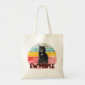 Retro Zwarte Kat Ew Mensen Tote Bag (Voorkant)