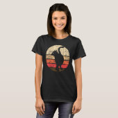 Retro  zwarte kat t-shirt (Voorkant volledig)
