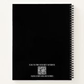 Retro zwarte kat, wereldheerschappij uitzetten, gr notitieboek (Achterkant)