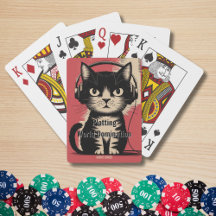Retro zwarte kat, wereldheerschappij uitzetten, gr