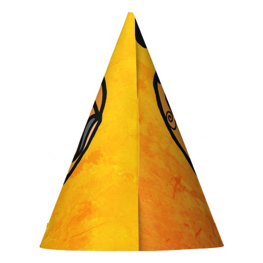 Retro zwarte katten en pompoen dromen feesthoedjes (Achterkant)