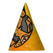 Retro zwarte katten en pompoen dromen feesthoedjes (Rechts)