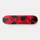  retro zwarte katten Gang Persoonlijk Skateboard (Horizontaal)