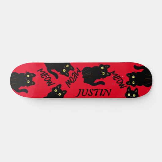 retro zwarte katten Gang Persoonlijk Skateboard (Horizontaal)