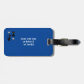 Retro zwarte katten met starburst - bewerkbaar ber bagagelabel (Achterkant horizontaal)