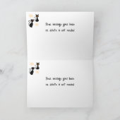 Retro zwarte katten met starburst - bewerkbaar ber bedankkaart (Binnen)