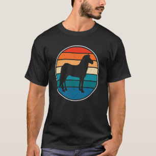 Retro Zwarte Paard Vintage Stijl Schattig Paard T-shirt