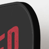 Retro zwarte rustieke brief Gepensioneerde grootou Pickleball Paddle (Links Detail)