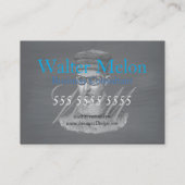 Retro Zwarte Schoolbord 🕰️ Stoomstijl Beschermbri Visitekaartje (Achterkant)