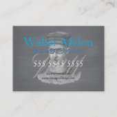 Retro Zwarte Schoolbord 🕰️ Stoomstijl Beschermbri Visitekaartje (Voorkant)