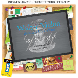 Retro Zwarte Schoolbord 🕰️ Stoomstijl Beschermbri Visitekaartje