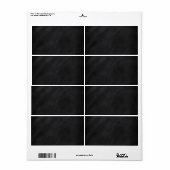 Retro Zwarte Schoolbord Textuur Etiket (Full Sheet)