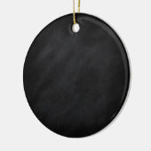 Retro Zwarte Schoolbord Textuur Keramisch Ornament (Links)