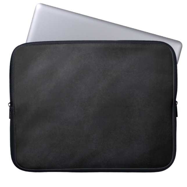 Retro Zwarte Schoolbord Textuur Laptop Sleeve (Voorkant)