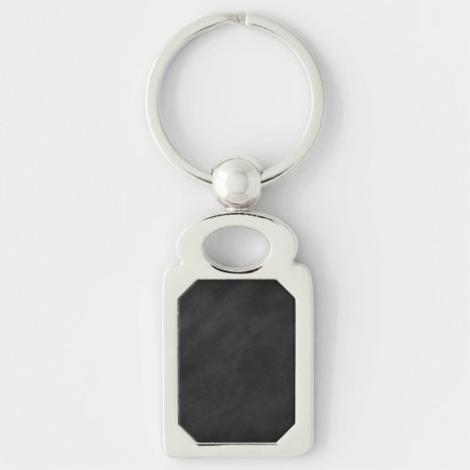 Retro Zwarte Schoolbord Textuur Sleutelhanger (Voorkant)