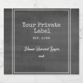 Retro Zwarte Schoolbord Uw Privé Wijnlabel Bier Etiket (Enkel label)