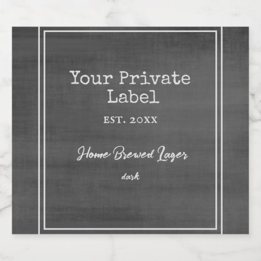 Retro Zwarte Schoolbord Uw Privé Wijnlabel Bier Etiket (Enkel label)