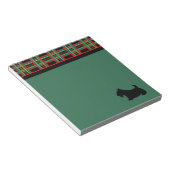 Retro zwarte Schotse Terrier notitieblok cadeau (Schuin)