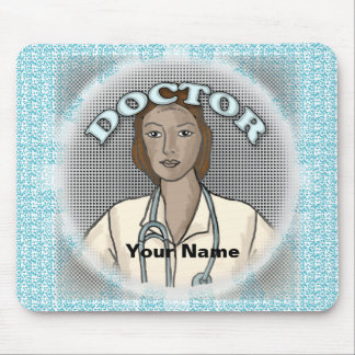 Retro zwarte vrouw dokter muismat