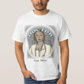 Retro zwarte vrouw dokter t-shirt (Voorkant)