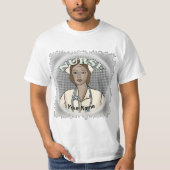 Retro zwarte vrouw verpleegkundige t-shirt (Voorkant)