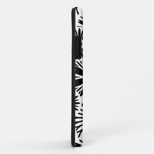 Retro zwarte witte bloemen iPhone 5 Hoesje (Achterkant/rechts)