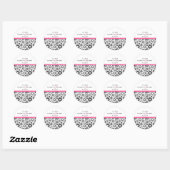 Retro zwarte witte bloemen "Save the Date"-Sticker Ronde Sticker (Vel)