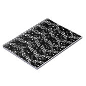 Retro zwarte witte florale Notitieboek (Linkerzijde)