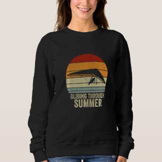 Retro zweefvliegen door de zomer Vintage hangglide Trui